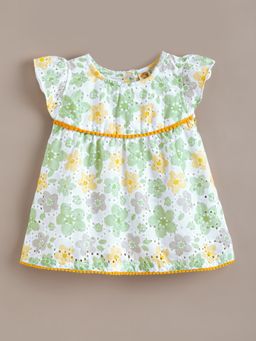 Hopscotch - Garden Eyelet Cotton Casual Dress