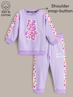 Hopscotch - 2-Pc Sewing Cozy Cotton Sweatshirt and Joggers