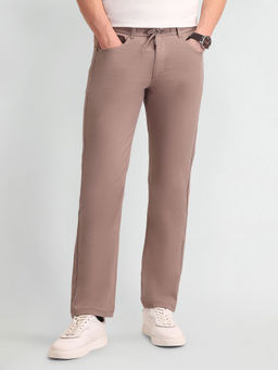Arrow Newyork - Solid Red Polyester Trouser