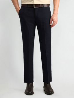 Arrow - Solid Blue Polyester Trouser