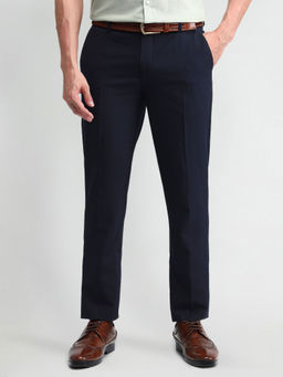 Arrow - Solid Blue Polyester Trouser