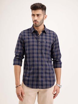 WROGN - Regular Fit Checkered Shirt- Blue