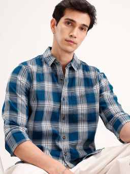 WROGN - Slim Fit Checkered Shirt - Teal