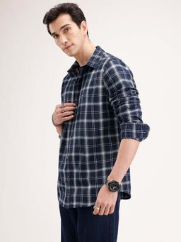 WROGN - Slim Fit Checkered Shirt - Blue