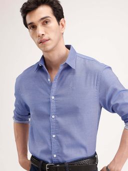 WROGN - Comfort Fit Full Sleeve Shirt - Blue