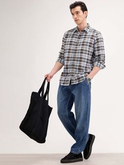 WROGN - Slim Fit Checkered Shirt - Blue