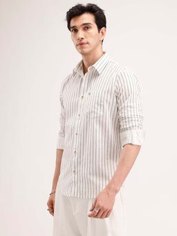 WROGN - Slim Fit Striped Shirt - White