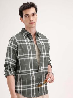 WROGN - Regular Fit Checkered Shirt - Green
