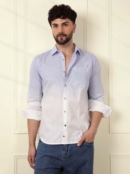 WROGN - Casual Ombre Washed Shirt - Light Blue