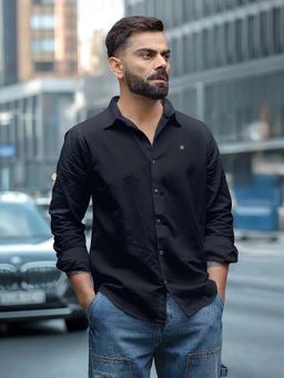 WROGN - Linen Blend Slim Fit Shirt - Black