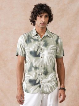 WROGN - Fluid Viscose Aop Shirt - Green