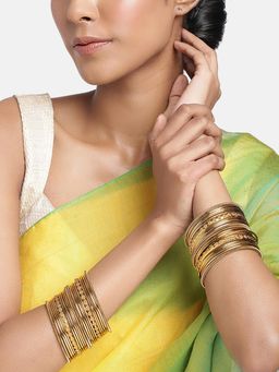 Peora - Traditional Antique Look Oxidised Bangle (Set of 44) (2.8)