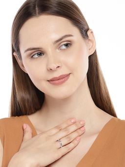 Peora - Stainless Steel Knot Style Wedding Couple Rings Men (US 9) and Women (US 7)