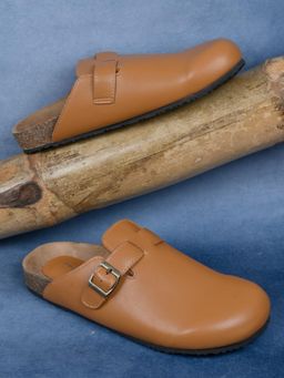 Jove - Women Camel Solid Mules Brown