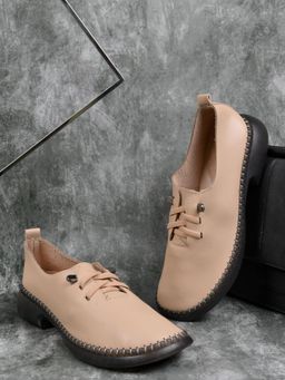 Jove - Women Beige Solid Casual Shoes Beige