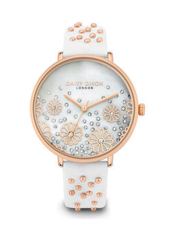 Daisy Dixon - White Mother of Pearl Dial Kendall Analog Watch for Women - DD111WRG (Medium)