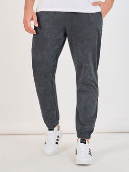 Styli - Grey Acid Washed Slim Fit Joggers