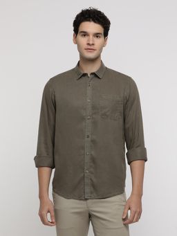 Crocodile - Olive Premium Washed Shirt