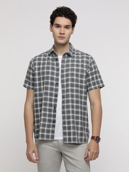 Crocodile - Blue Melange Check Shirt