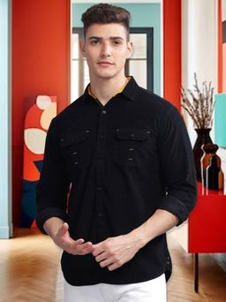 KUONS AVENUE - Men Corduroy Casual Shirt