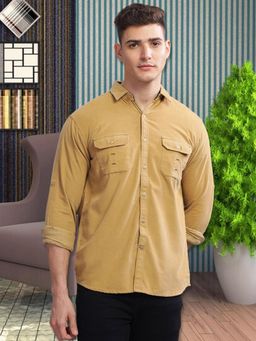 KUONS AVENUE - Men Corduroy Casual Shirt