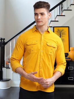 KUONS AVENUE - Men Corduroy Casual Shirt