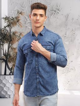 KUONS AVENUE - Men Denim Casual Shirt