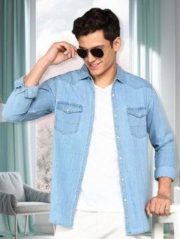 KUONS AVENUE - Men Denim Casual Shirt