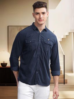 KUONS AVENUE - Men Corduroy Casual Shirt