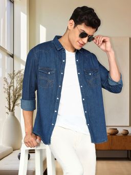 KUONS AVENUE - Men Denim Casual Shirt