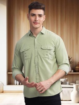 KUONS AVENUE - Men Corduroy Casual Shirt