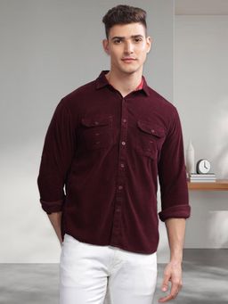 KUONS AVENUE - Men Corduroy Casual Shirt