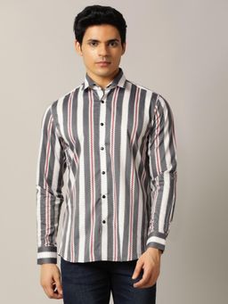 JB Studio - Presents Grey Poly Lycra Casual Wear Shirt