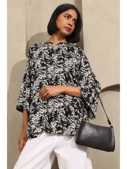 Soch - Women Black Printed Rayon Tunic