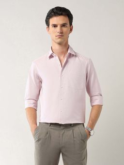 Arrow - Men Purple Self Design Formal Shirt