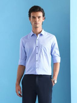 Arrow - Men Blue Stripes Formal Shirt