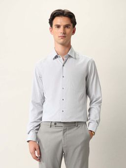 Arrow - Men Grey Self Design Formal Shirt