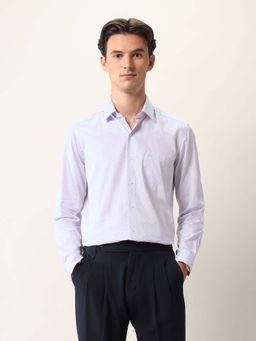 Arrow - Men Blue Self Design Formal Shirt