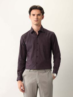 Arrow - Men Red Self Design Formal Shirt