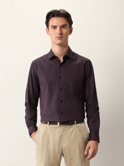 Arrow - Men Red Self Design Formal Shirt