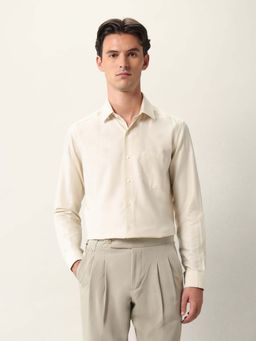 Arrow - Men Beige Solid Formal Shirt