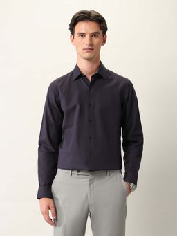Arrow - Men Charcoal Self Design Formal Shirt