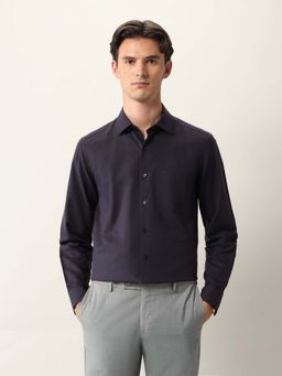 Arrow - Men Charcoal Self Design Formal Shirt