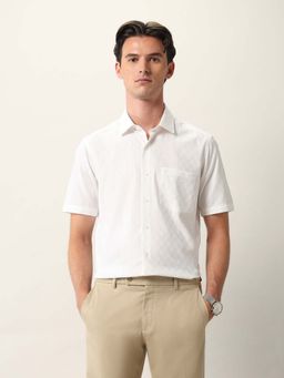 Arrow - Men White Checks Formal Shirt