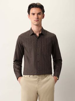 Arrow - Men Brown Checks Formal Shirt