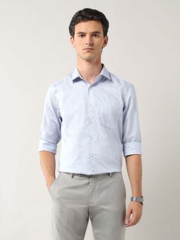 Arrow - Men Grey Stripes Formal Shirt