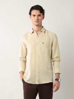 Arrow Sports - Men Yellow Solid Casual Shirt