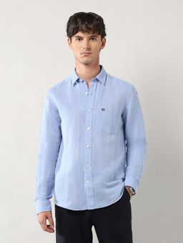 Arrow Sports - Men Blue Solid Casual Shirt