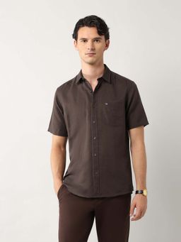 Arrow Sports - Men Brown Solid Casual Shirt