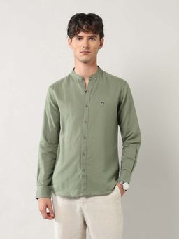 Arrow Sports - Men Green Solid Casual Shirt